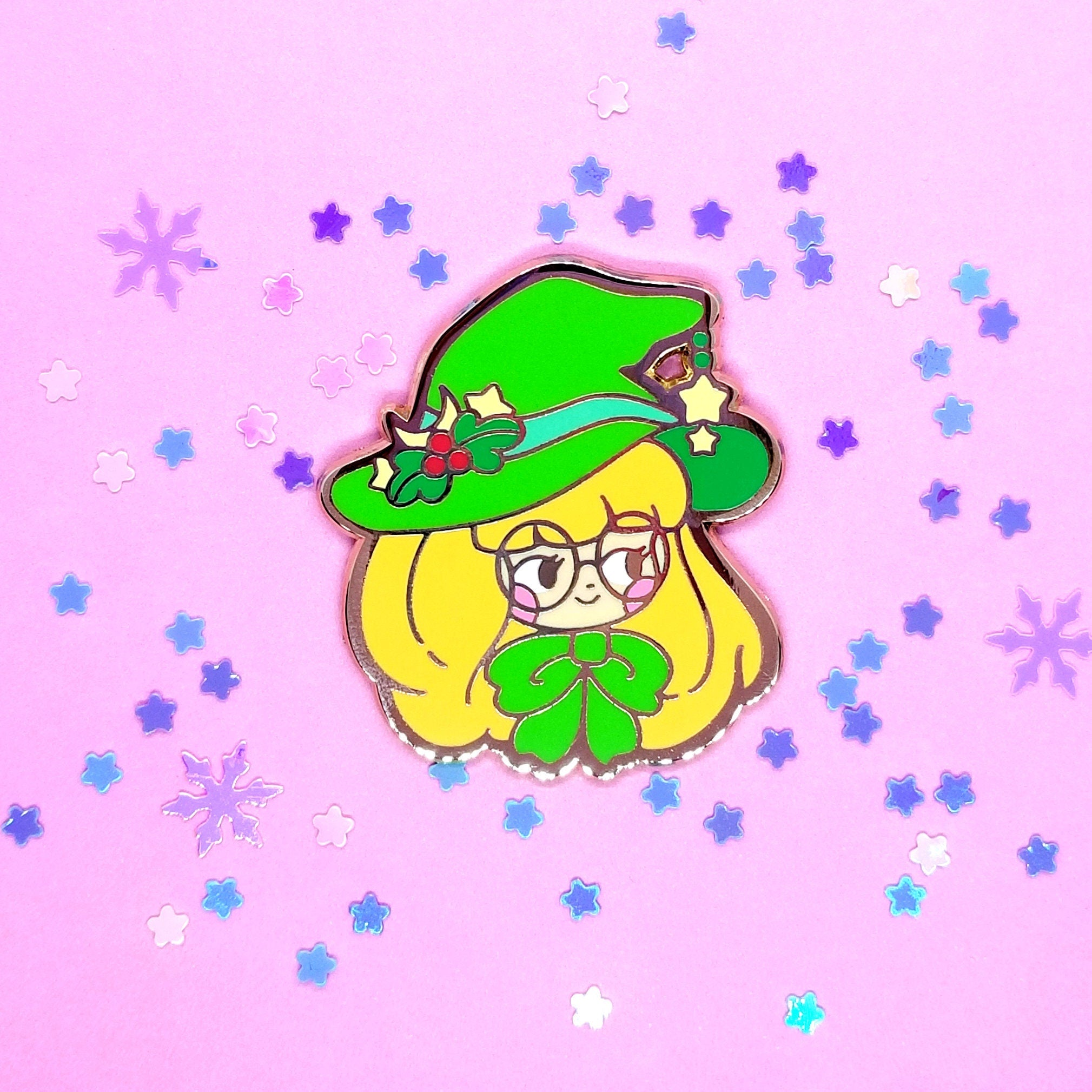 Whimsical Winter - Hard Enamel Pin - Winter Spice Witches - Ginger - Clove - Nutmeg