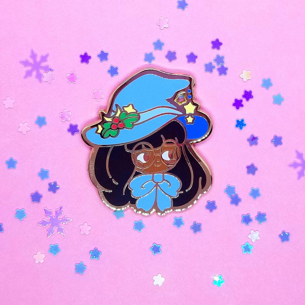 Whimsical Winter - Hard Enamel Pin - Winter Spice Witches - Ginger - Clove - Nutmeg