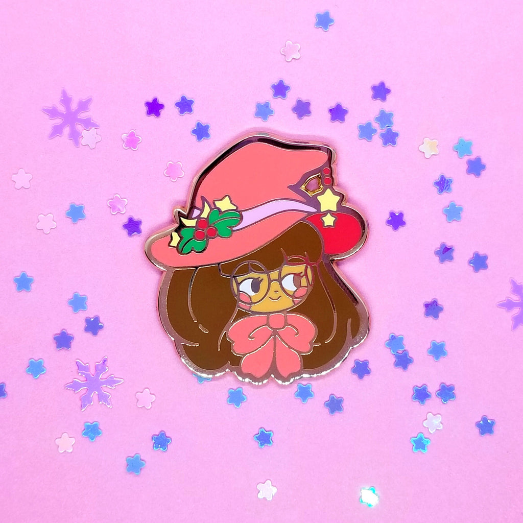 Whimsical Winter - Hard Enamel Pin - Winter Spice Witches - Ginger - Clove - Nutmeg
