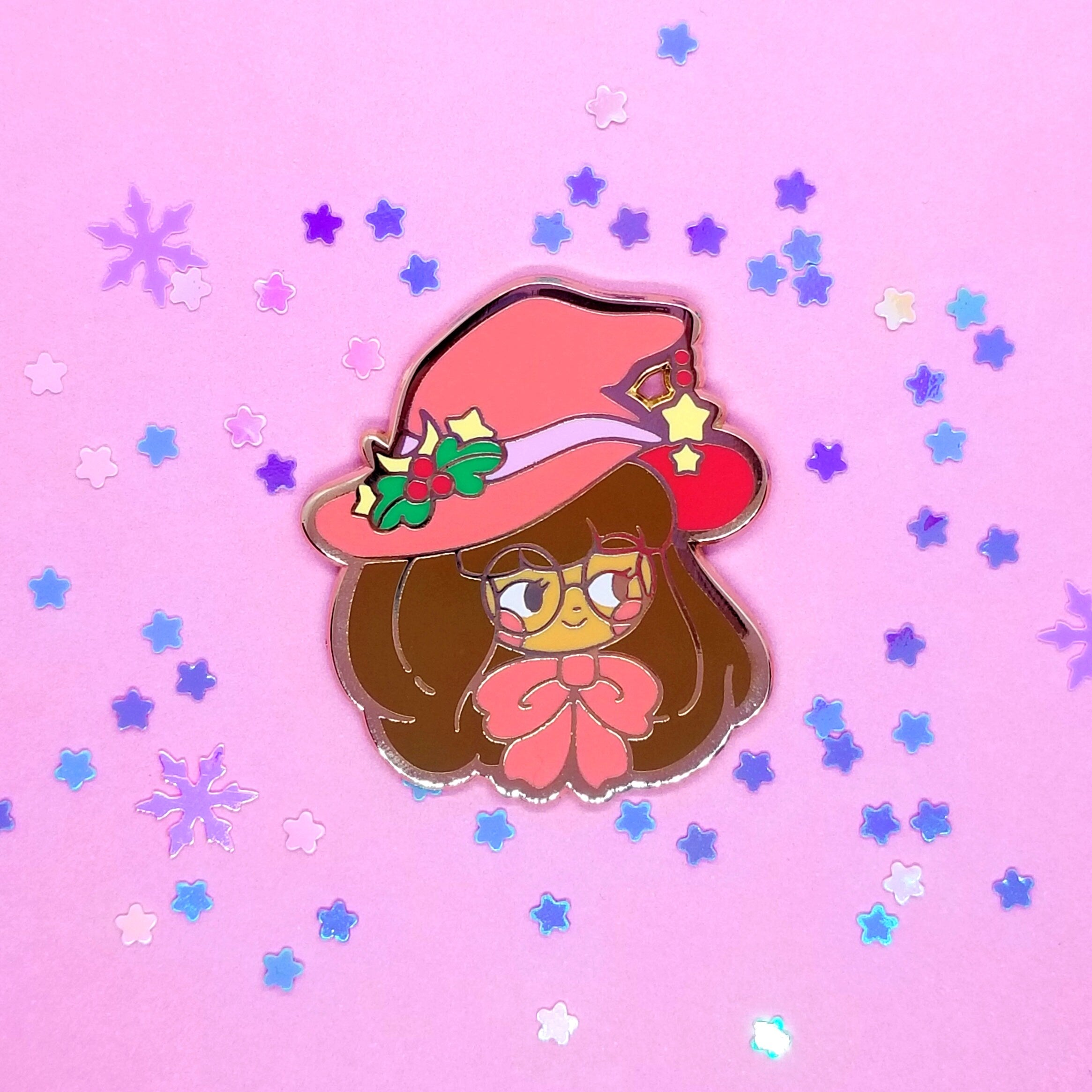 Whimsical Winter - Hard Enamel Pin - Winter Spice Witches - Ginger - Clove - Nutmeg
