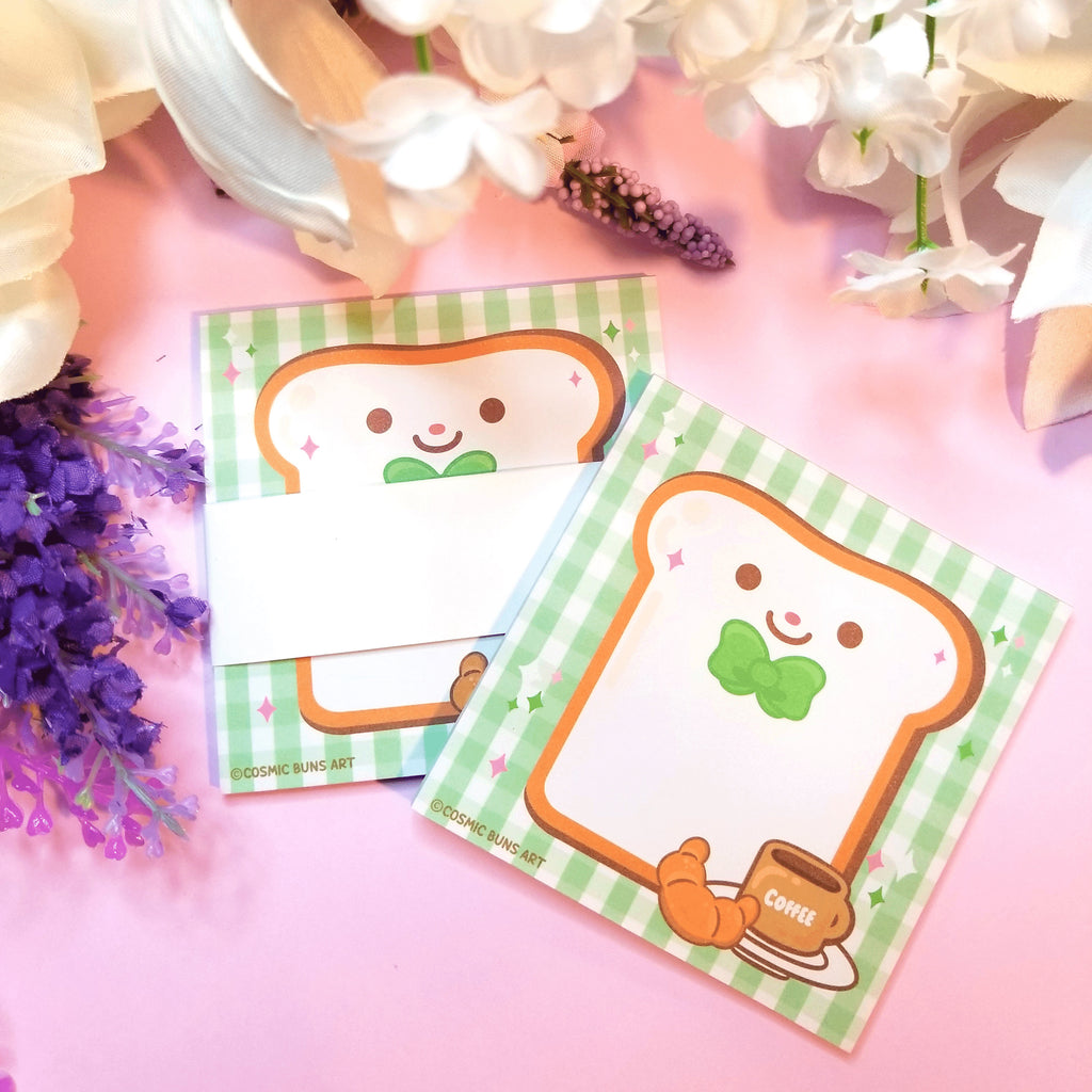 Bread Memo Pad – Kawaii Stationery, Toast Design