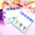Spring Tulips Memo Pad: Kawaii Korean Stationery