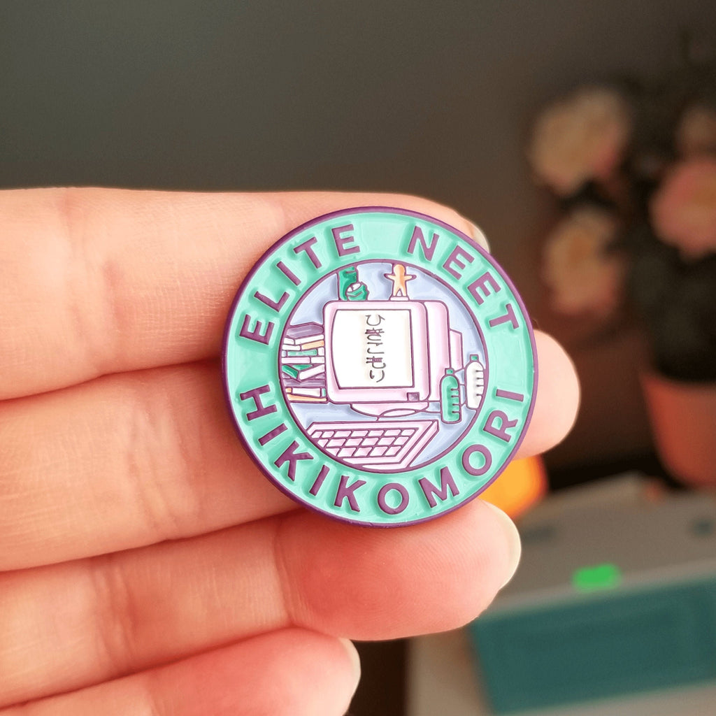 Elite Neet Hikikomori Enamel Pin - Funny Edgy Pin