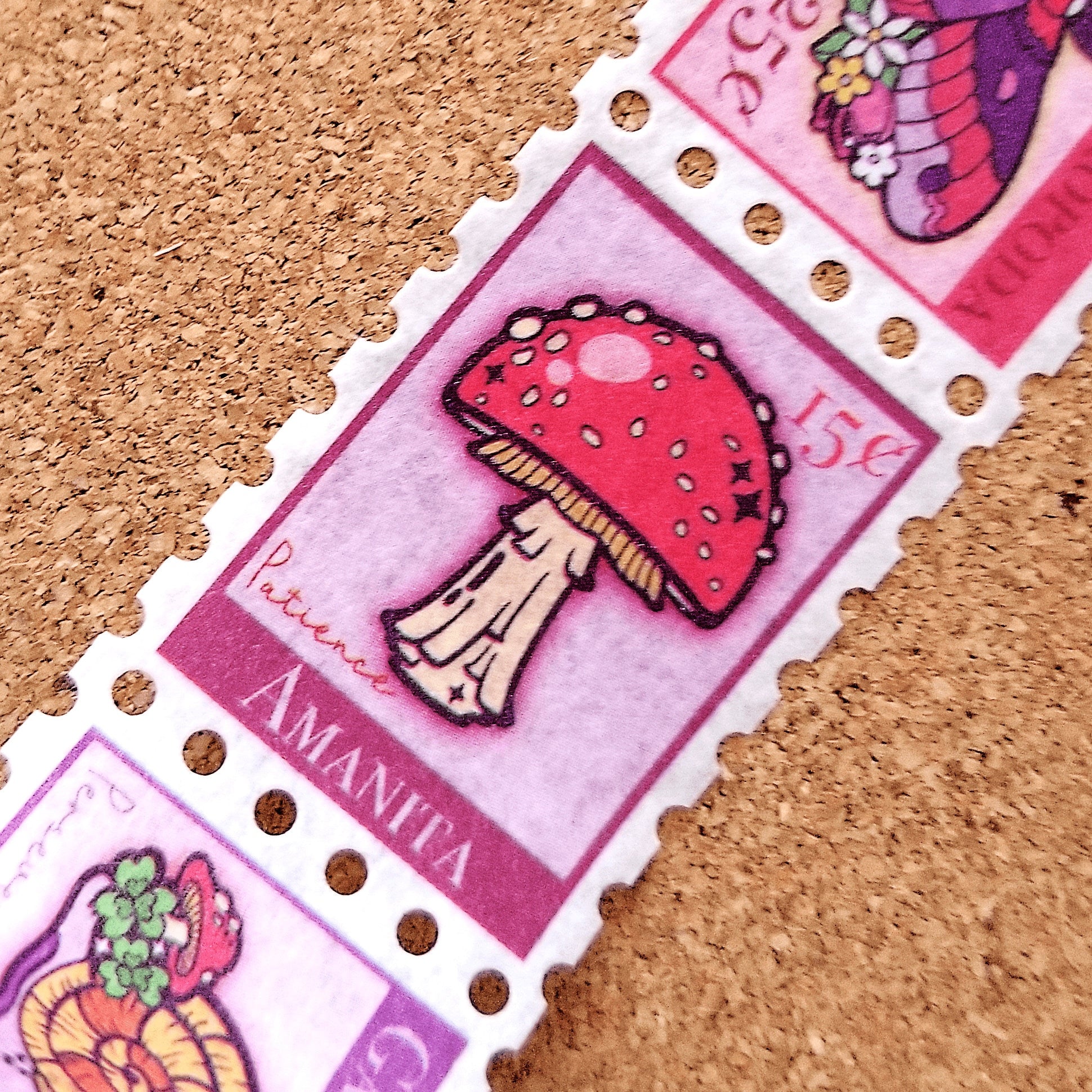 Witch's Garden Stamp Washi Tape: Elegant Kawaii Stationery