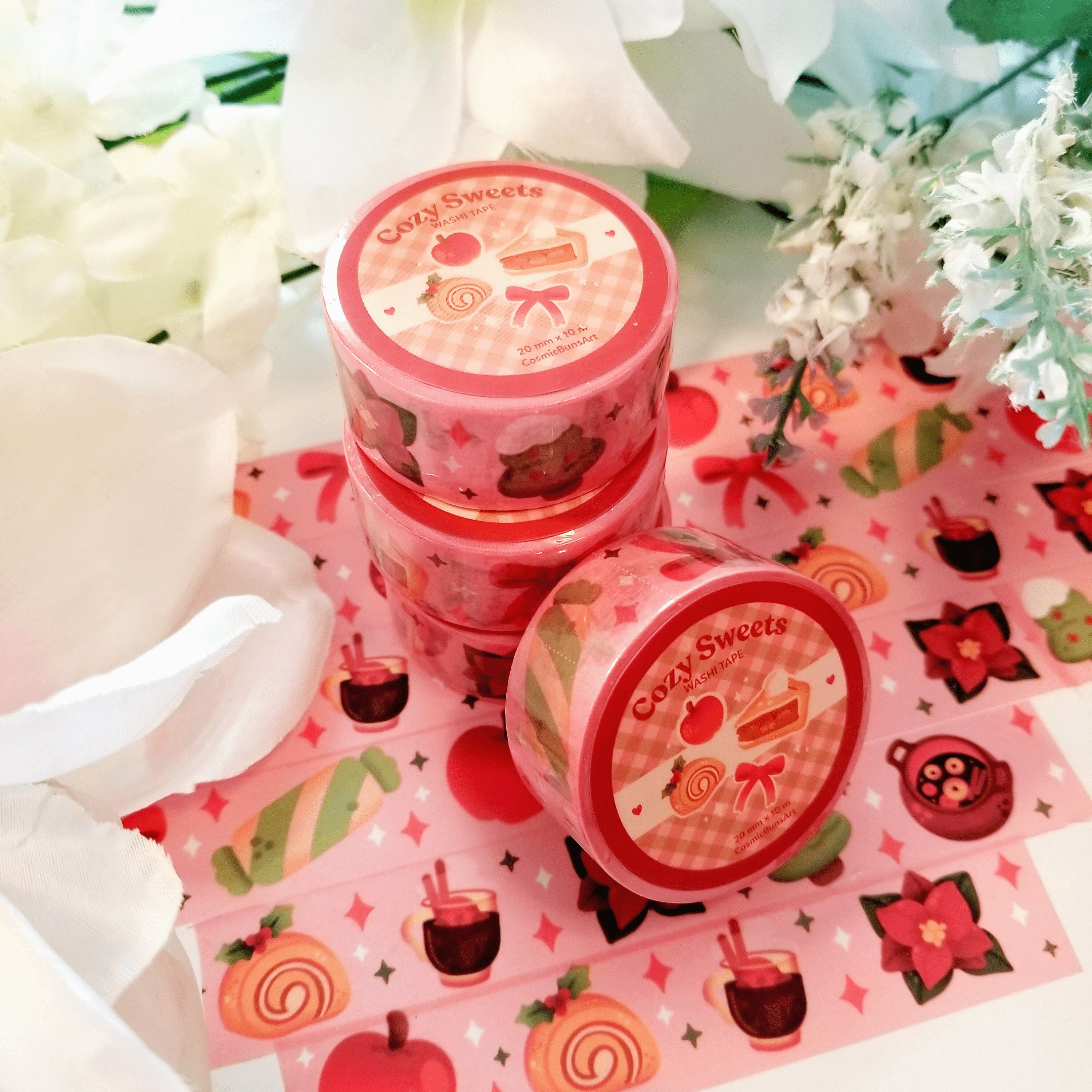 Cozy Sweets Washi Tape: Kawaii Holiday Stationery