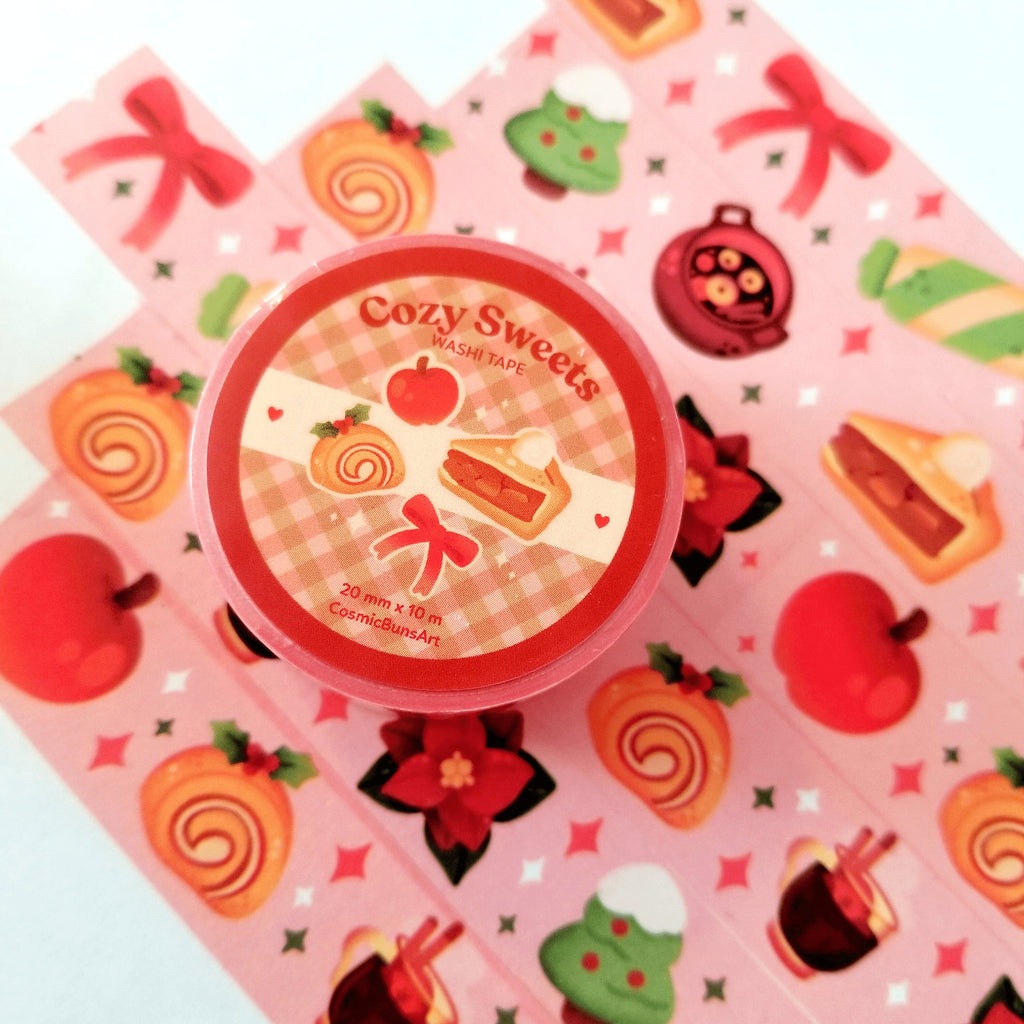 Cozy Sweets Washi Tape: Kawaii Holiday Stationery