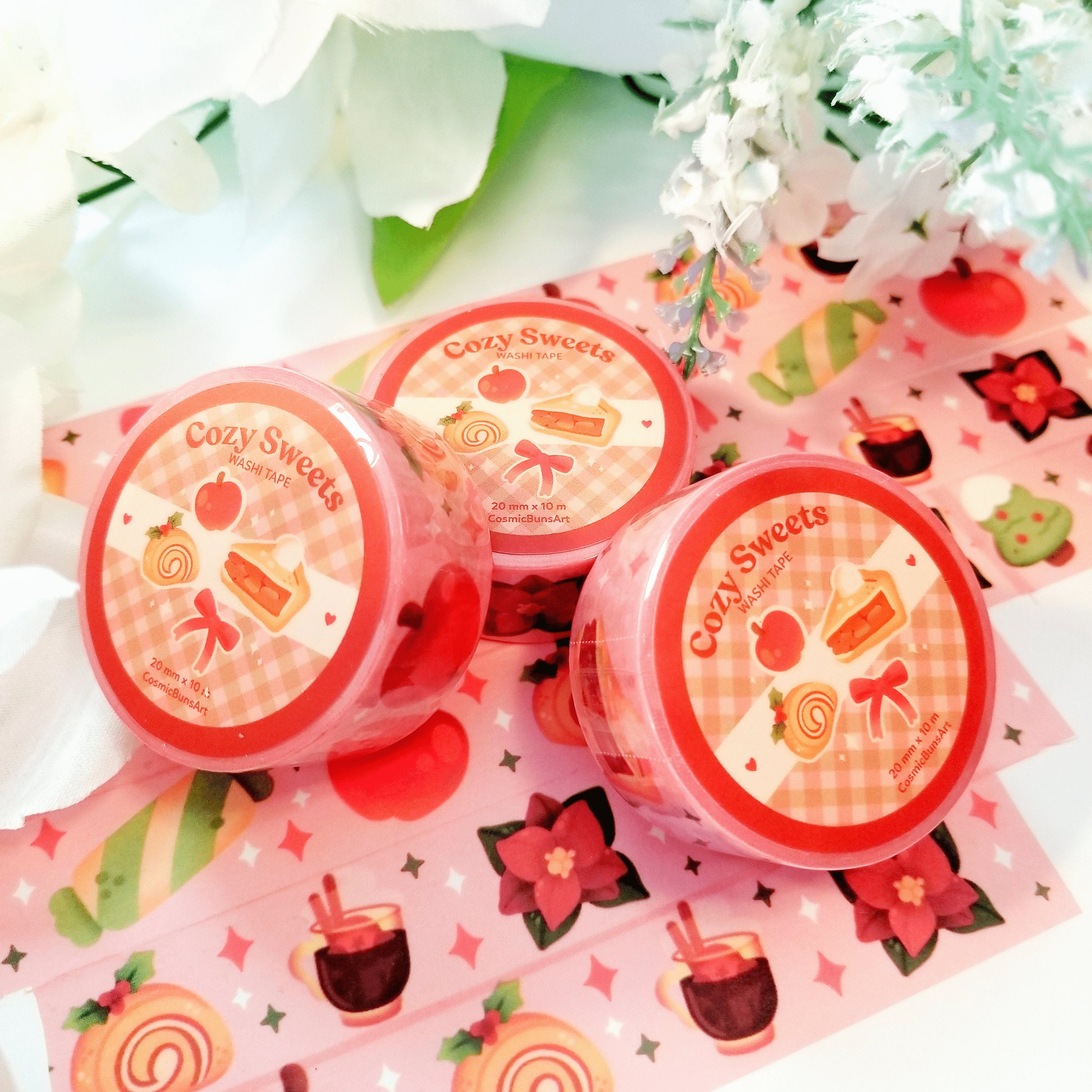 Cozy Sweets Washi Tape: Kawaii Holiday Stationery