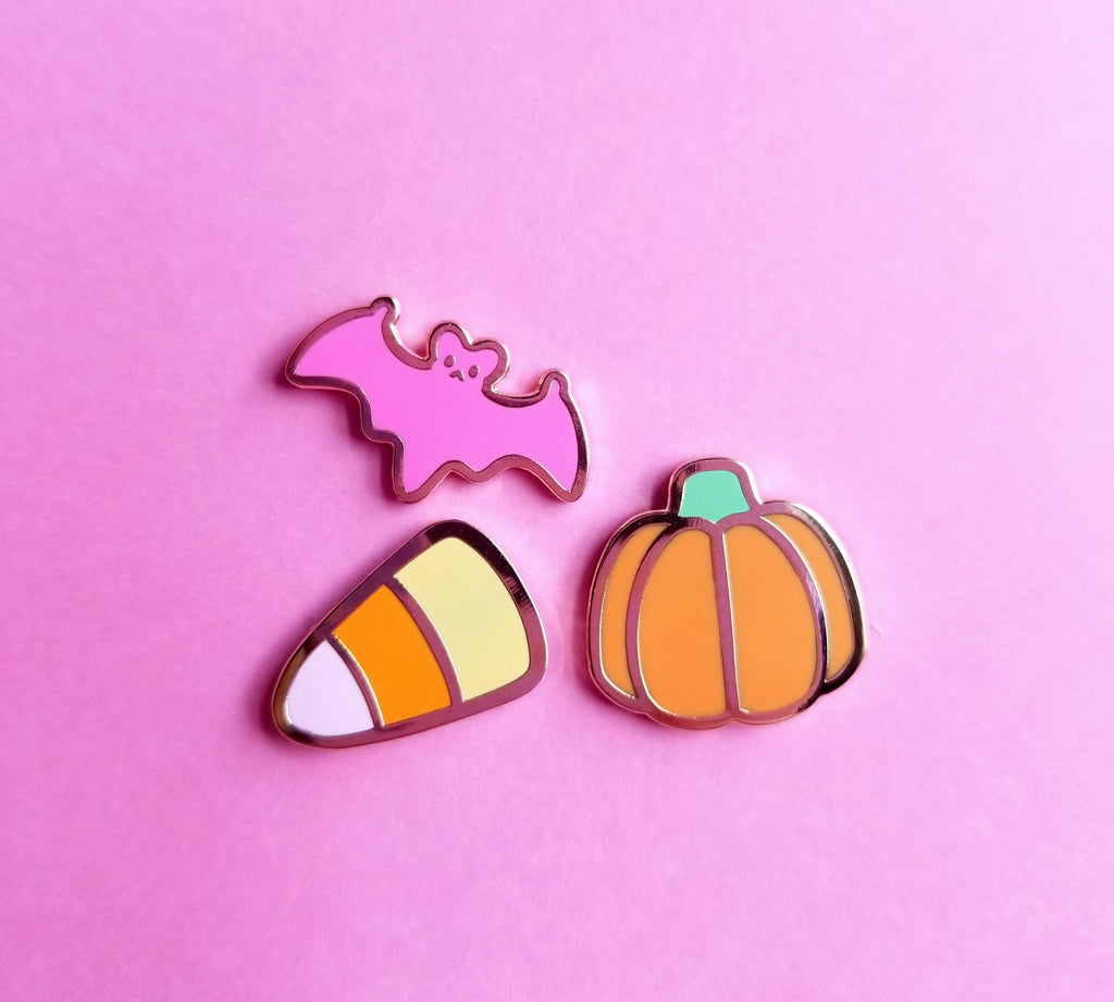 Halloween Enamel Pins - Spooky Candy Pin Set - Lollipops