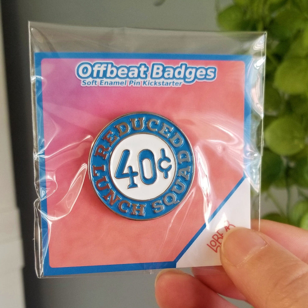 Reduced Lunch Squad Enamel Pin - Funny Offbeat Badge