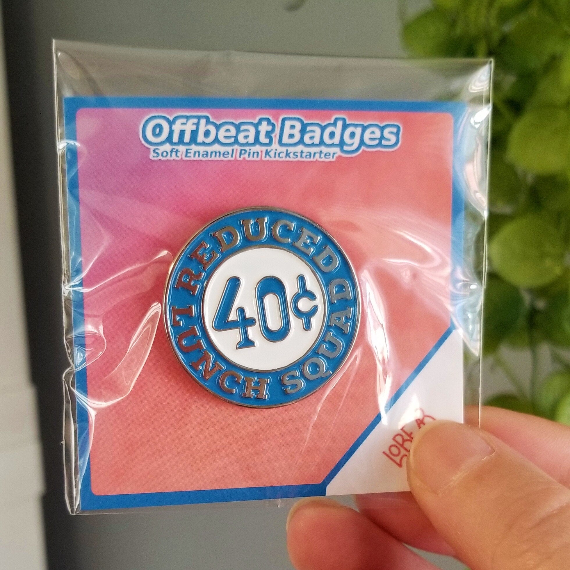 Reduced Lunch Squad Enamel Pin - Funny Offbeat Badge