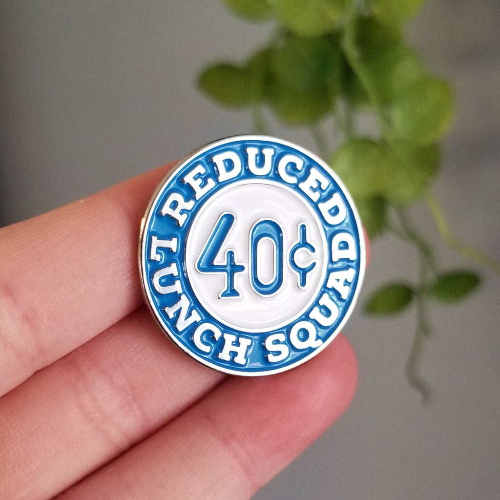 Reduced Lunch Squad Enamel Pin - Funny Offbeat Badge