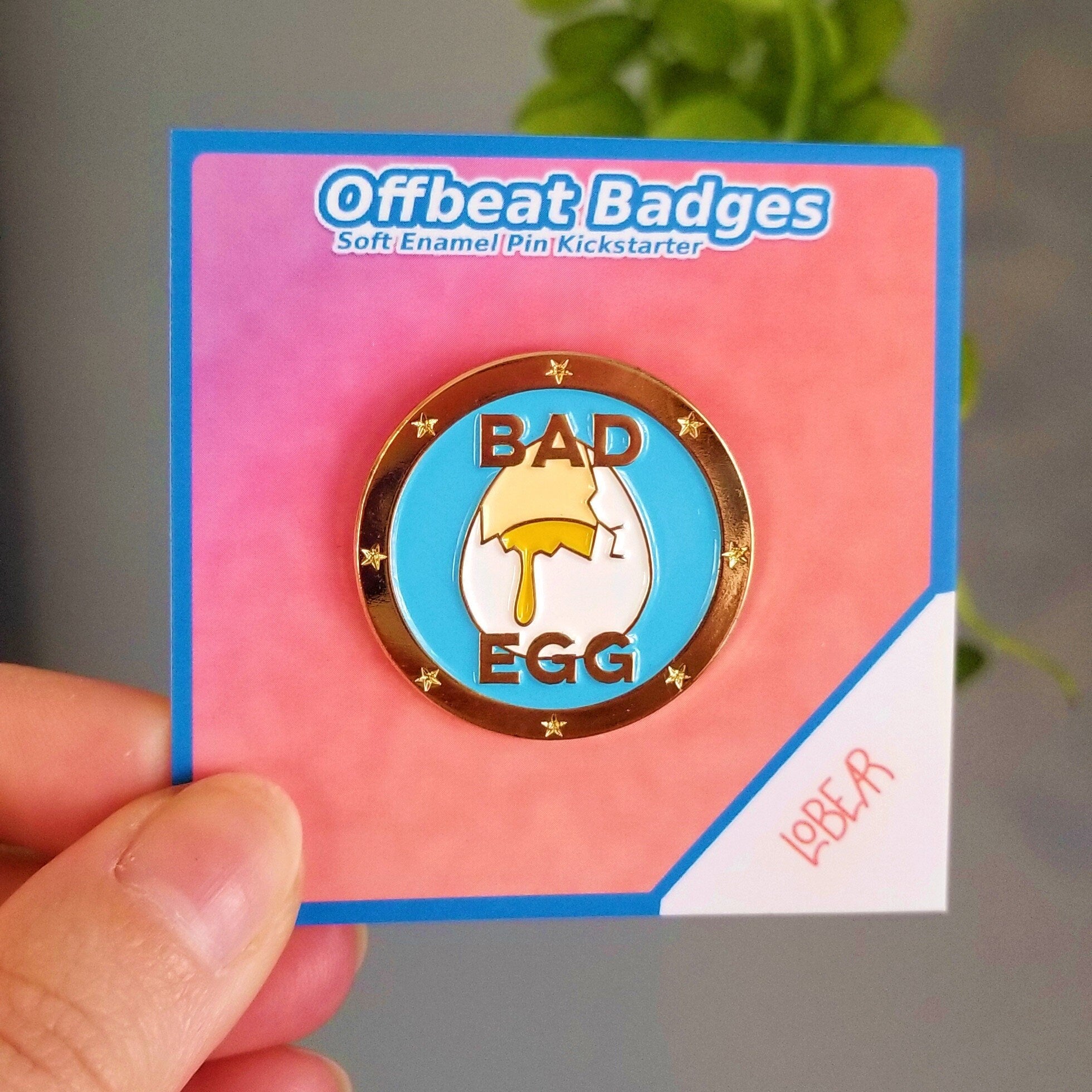 Bad Egg Enamel Pin: Funny Gold-Plated Lapel Pin