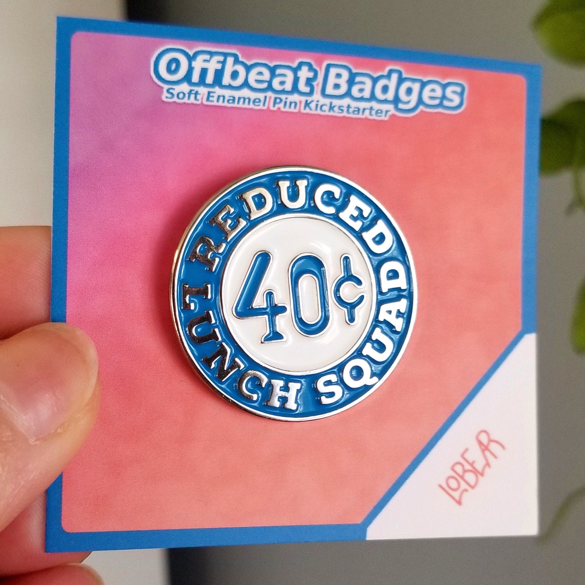 Reduced Lunch Squad Enamel Pin - Funny Offbeat Badge