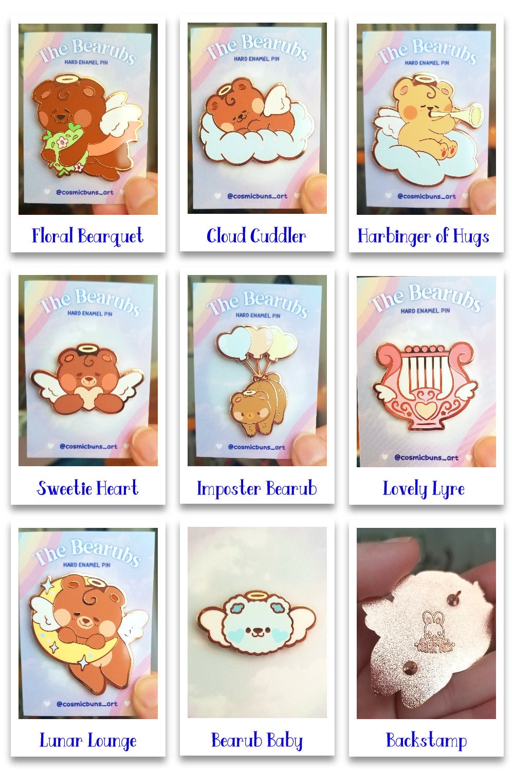 Floral Bear Enamel Pin: Rose Gold Kawaii Pin (1.75 Inch)
