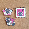 Save The USPS Enamel Pins: Kawaii Political Cat, Gold Metal