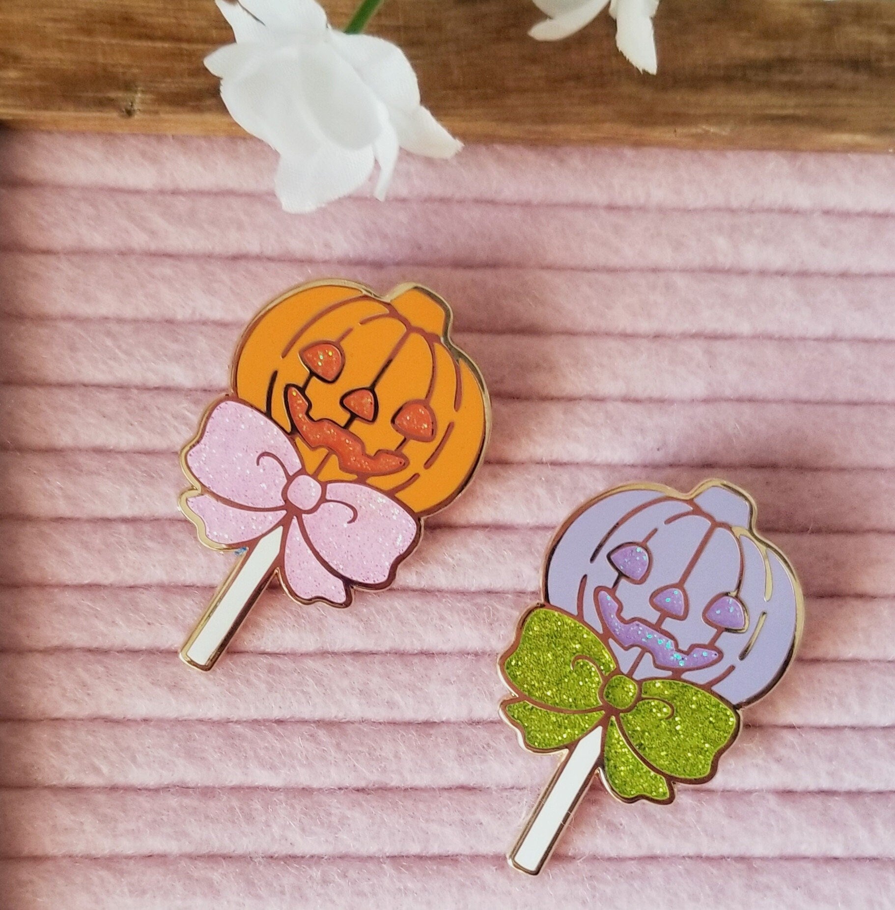 Halloween Enamel Pins - Spooky Candy Pin Set - Lollipops