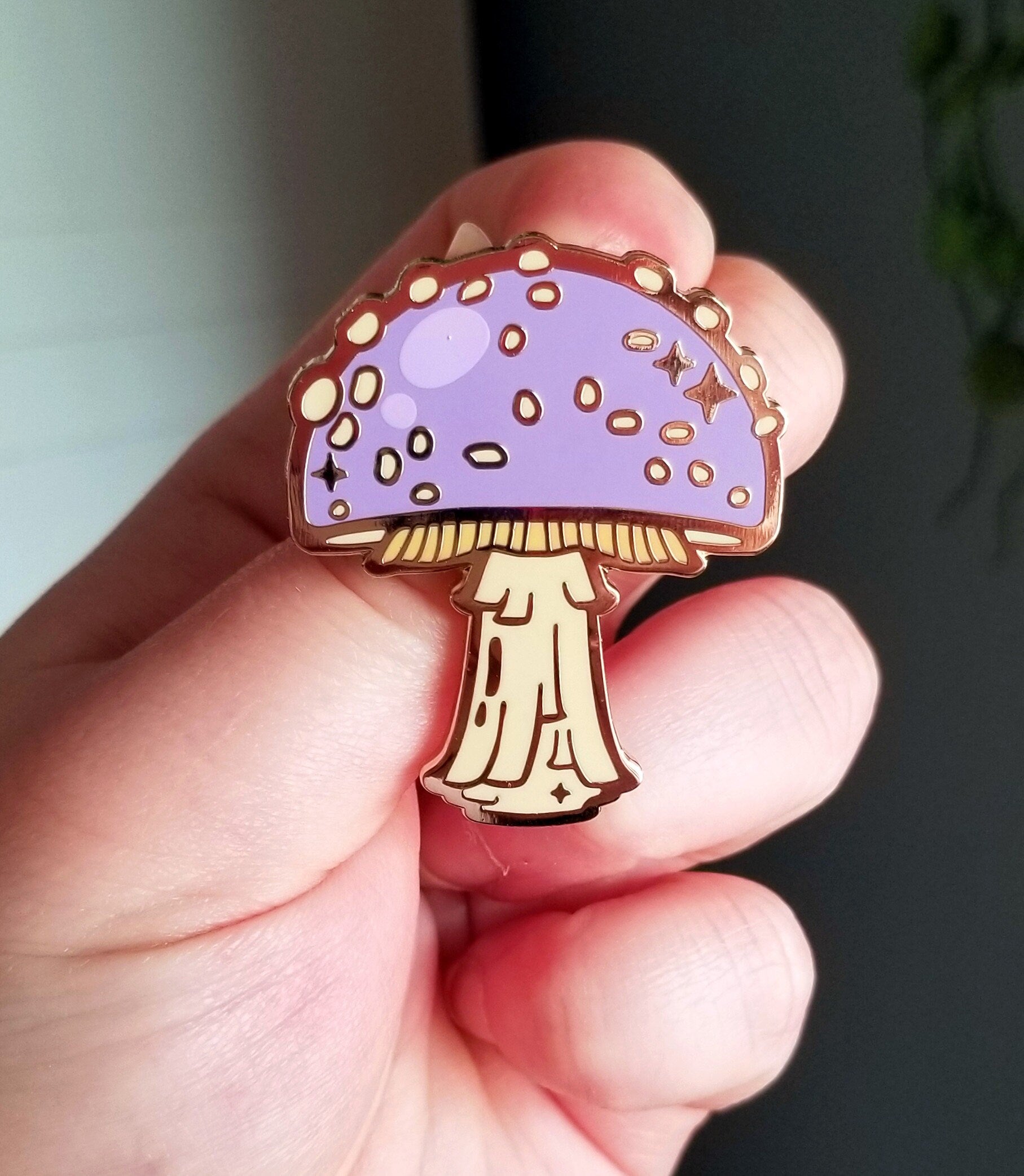 Amanita Muscaria Hard Enamel Pin: Witch's Garden Nature Pin (1.75 Inch)