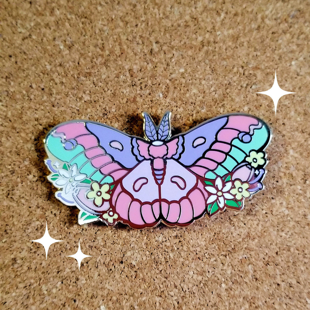 Witch's Garden - Mystic Moth - Witchy Hard Enamel Pin - Nature Pin - Moth Pin