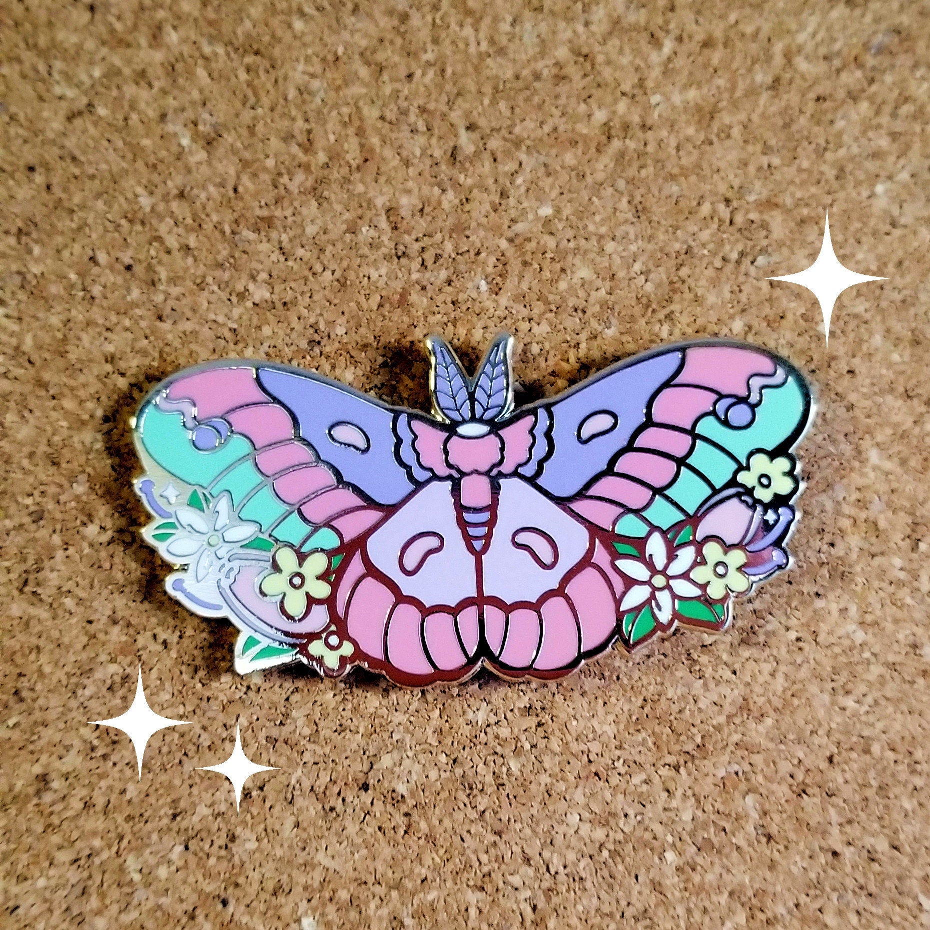 Witch's Garden - Mystic Moth - Witchy Hard Enamel Pin - Nature Pin - Moth Pin