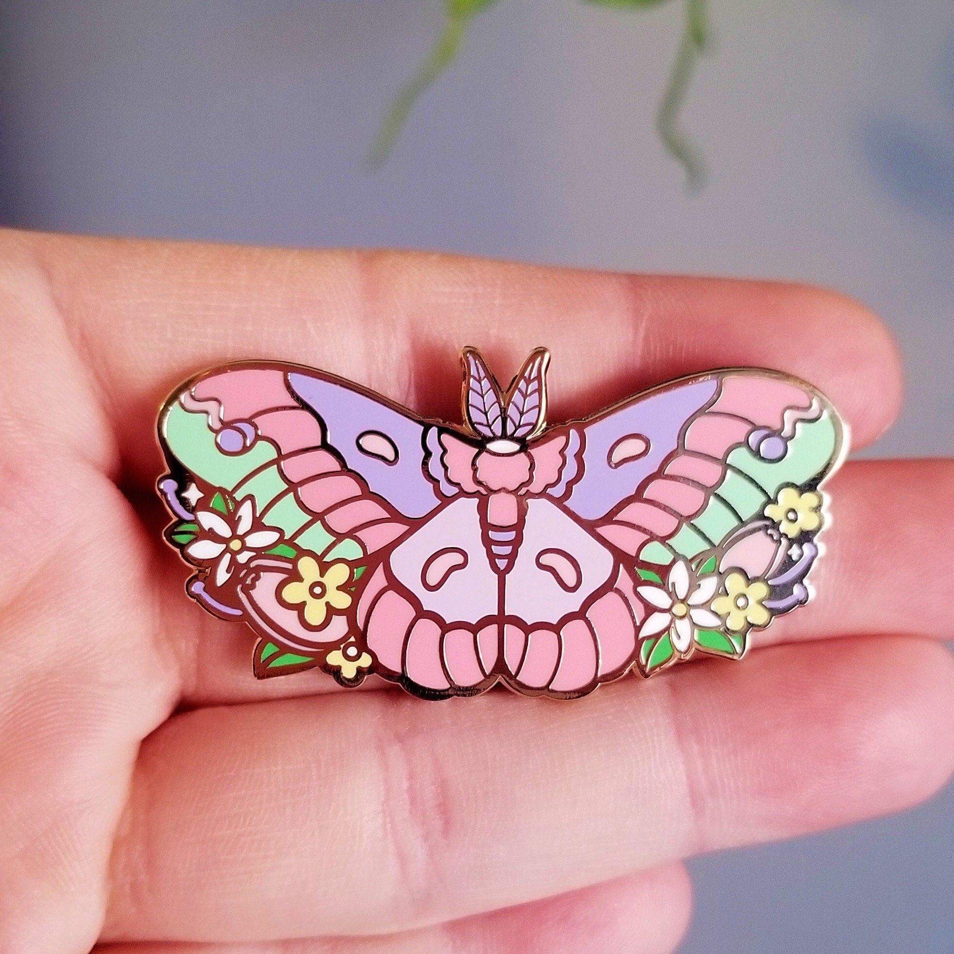 Witch's Garden - Mystic Moth - Witchy Hard Enamel Pin - Nature Pin - Moth Pin