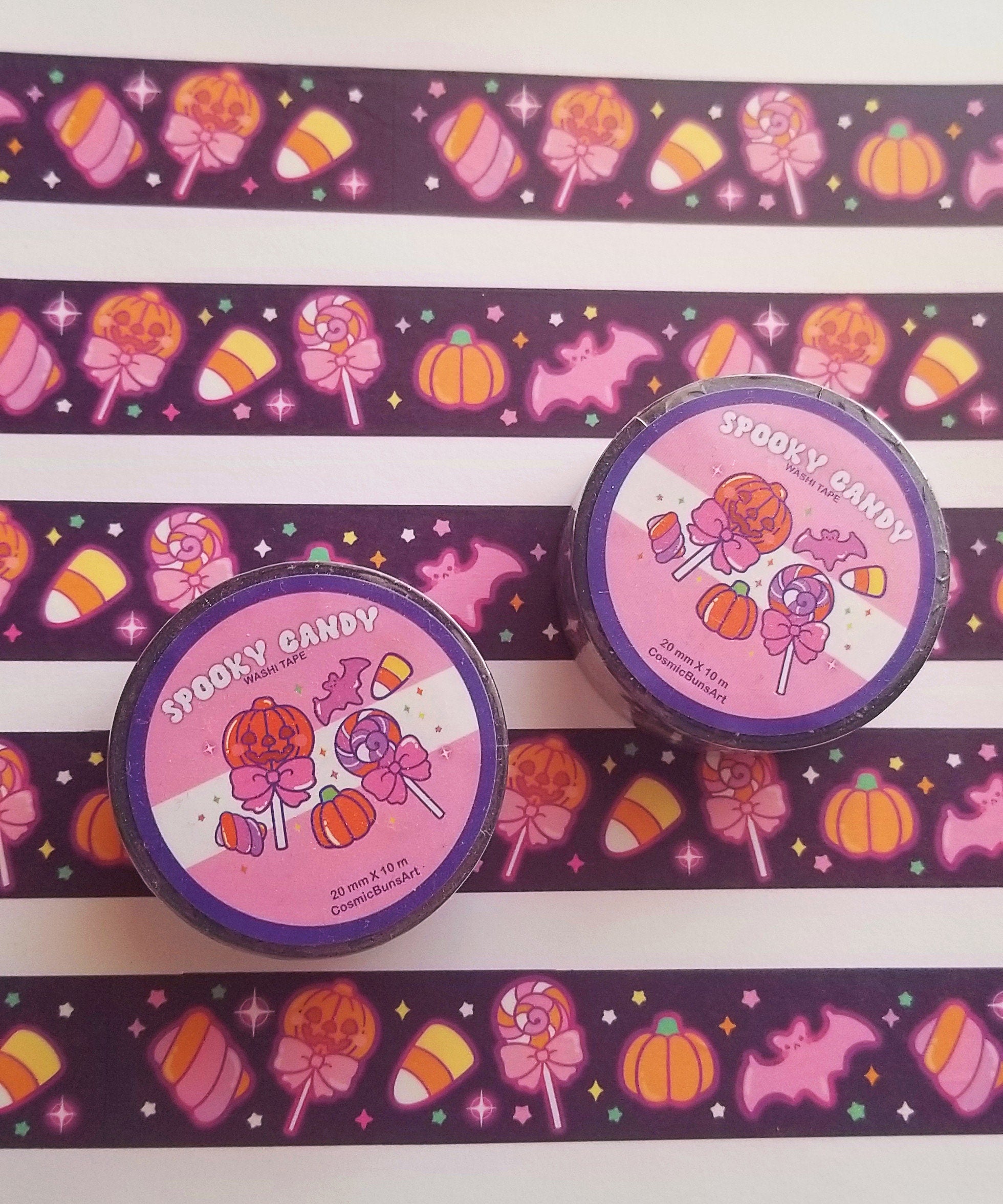 Spooky Candy Washi Tape: Halloween Kawaii Stationery