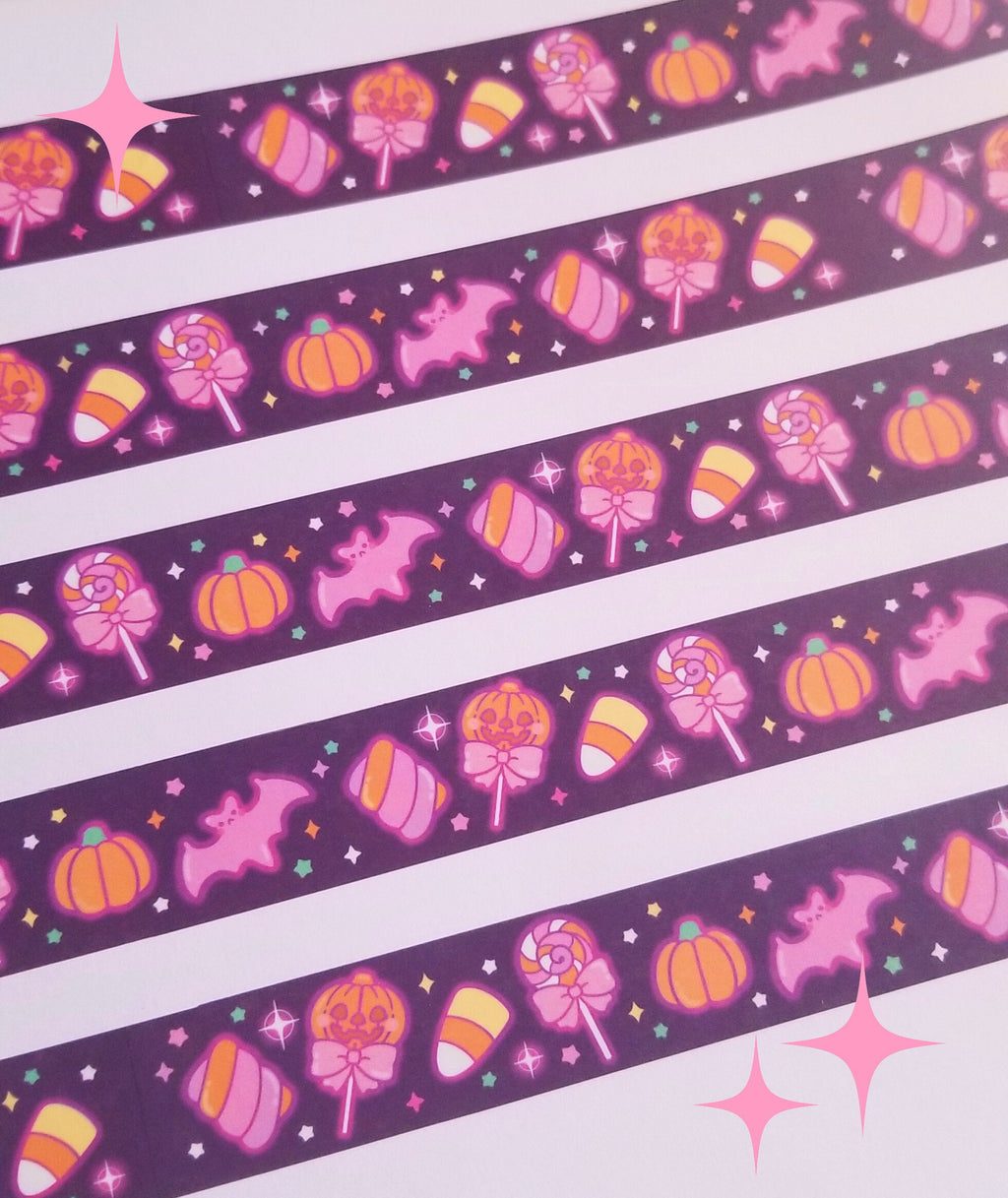 Spooky Candy Washi Tape: Halloween Kawaii Stationery