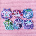 Kawaii Cow Stickers: Astrological Zodiac Vinyl Decals (3in x 3in)