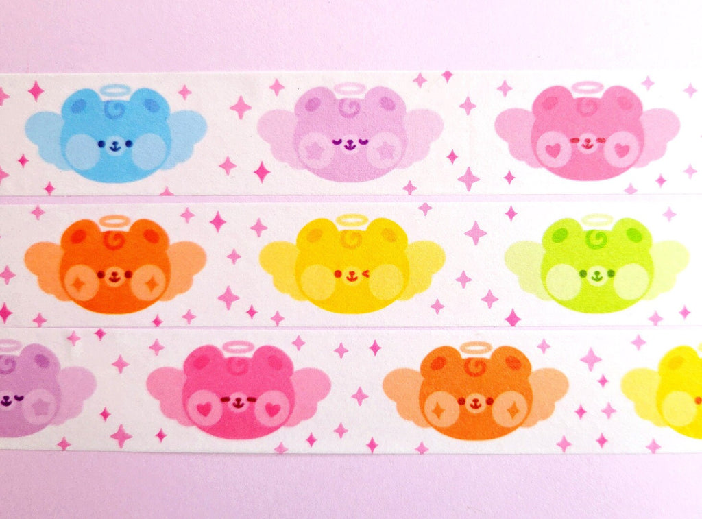 Bearub Babies Washi Tape: Rainbow Kawaii Stationery