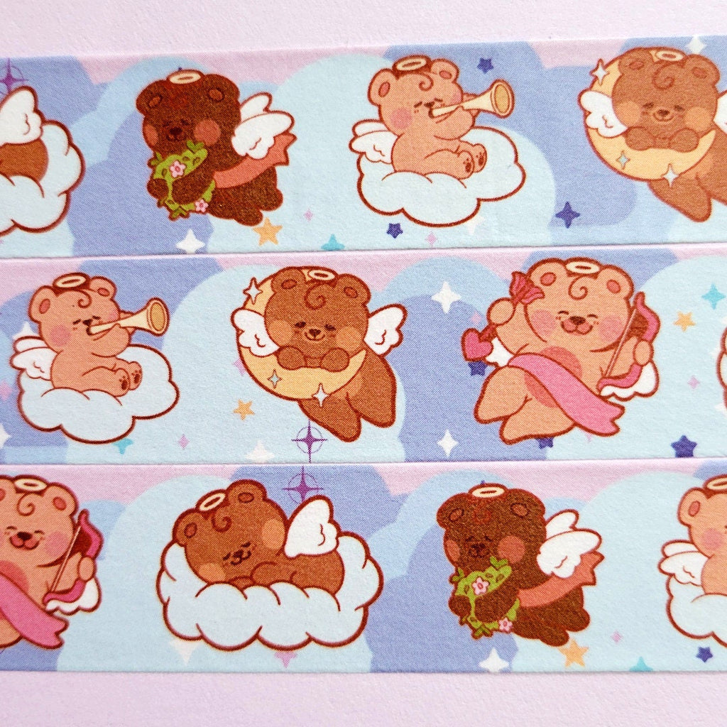 Cloud Cuddler Washi Tape: Teddy Bear Kawaii Stationery