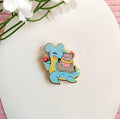 Cosmic Buns Art Enamel Pin: Lapras with Cupcake