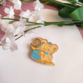 Poke Picnic Teddiursa Enamel Pin – Cosmic Buns Art, Gold Plated (2.00 Inch)