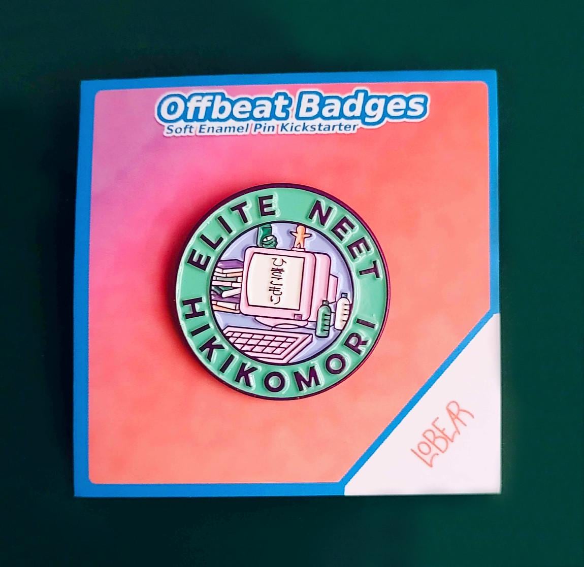 Elite Neet Hikikomori Enamel Pin - Funny Edgy Pin