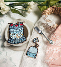 Enchanted Evening Tea Enamel Pin Set | Celestial Kawaii Pins