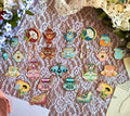 Enchanted Evening Tea Enamel Pin Set | Celestial Tea Cups | Moon & Stars Pins | Gold Plated