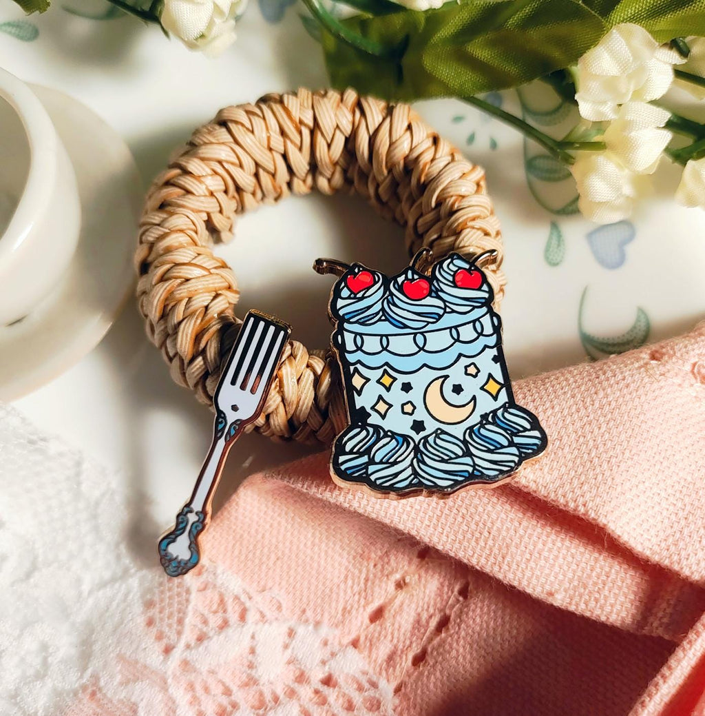 Enchanted Evening Tea Enamel Pin Set | Celestial Kawaii Pins